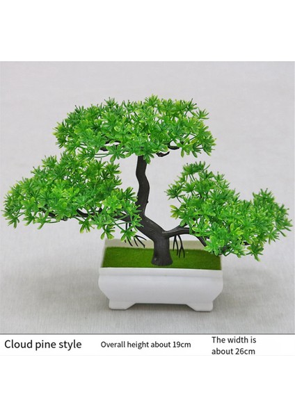 Adet Yapay Bitki Bonsai Plastik Küçük Ağaç Saksı, Kırmızı (Yurt Dışından)
