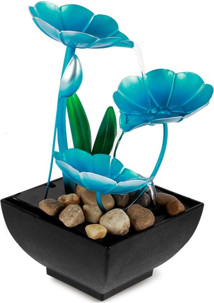 Meditasyon Su Çeşmesi Çiçek Mini Şelale Çeşme Süslemeleri (Yurt Dışından)