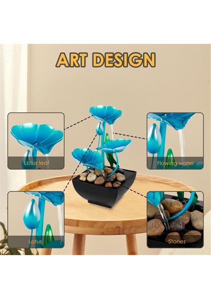 Meditasyon Su Çeşmesi Çiçek Mini Şelale Çeşme Süslemeleri (Yurt Dışından) modelleri