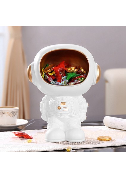 Astronot Heykelleri Saklama Kutusu Reçine Sanat Heykelleri Ev Dekorasyonu (Yurt Dışından)