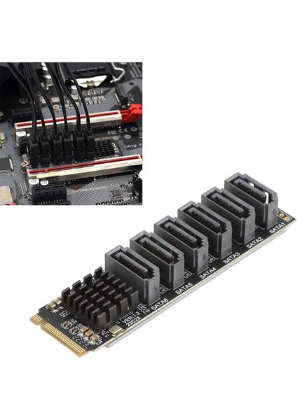 M.2 - Sata3.0 Adaptör Kartı, ASM1166 M.2 Pcıe - Sata Genişletme Kartı (Yurt Dışından) modelleri