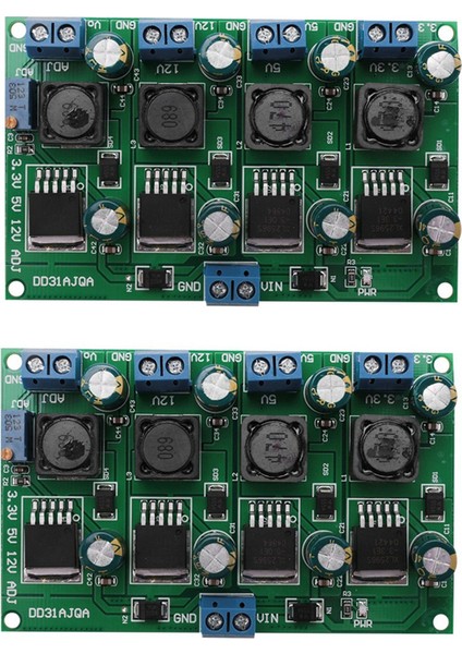 3.3V 5V 12V Ayarlanabilir Çıkış Dc Dc Adım Aşağı Dönüştürücü Kartı, 2 Adet (Yurt Dışından)