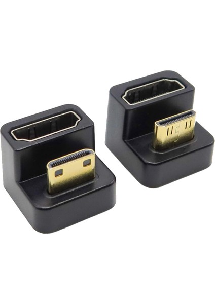 Adet 180 Derece 4K 60Hz Adaptör U Şekilli Mini HDMI Uyumlu Genişletici (Yurt Dışından)