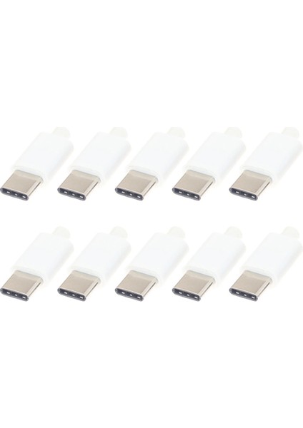 Usb3.1 3A Hızlı Şarj USB Konnektörleri Erkek Jak Kuyruk Fişi Beyaz (Yurt Dışından)