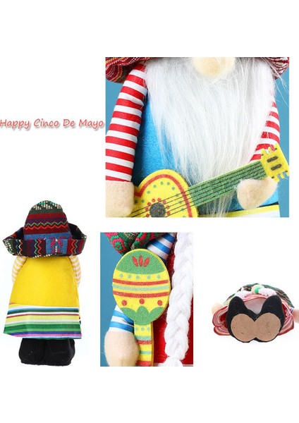 Fiesta Gnome Yüzsüz Bebek Meksika Taco Salısı Ev Yaz Dekoru (Yurt Dışından) modelleri