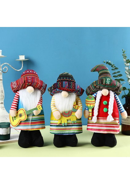 Fiesta Gnome Yüzsüz Bebek Meksika Taco Salısı Ev Yaz Dekoru (Yurt Dışından) fırsatları