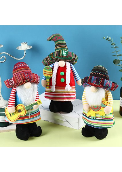 Fiesta Gnome Yüzsüz Bebek Meksika Taco Salısı Ev Yaz Dekoru (Yurt Dışından) indirimleri