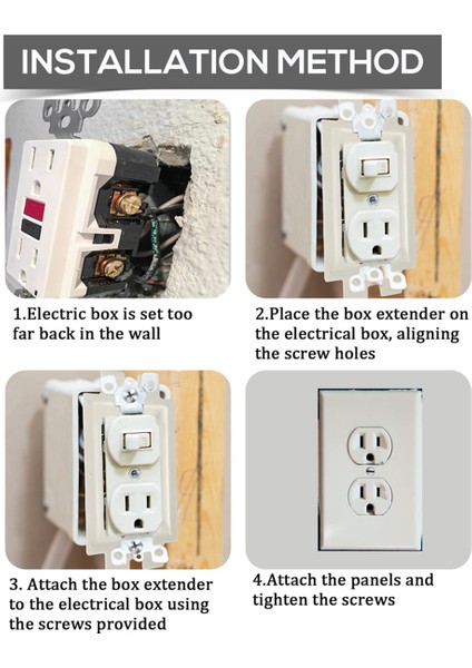 Adet Be1-2 Elektrik Priz Kutusu Genişleticileri 10 Adet Vida ile (Yurt Dışından) fırsatları