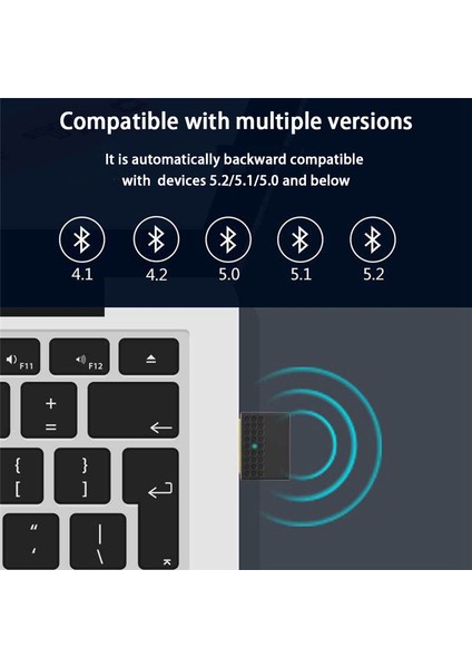 Bluetooth 5.3 Adaptörü Masaüstü Bilgisayar USB Bluetooth Alıcısı (Yurt Dışından)