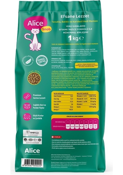 Snob Yetişkin Kedi Maması 15 x 1 kg