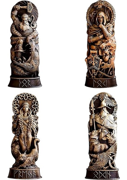 Reçine Heykel Iskandinav Pantheon Iskandinav Tanrı Heykeli El Sanatları Mitolojisi (Yurt Dışından)