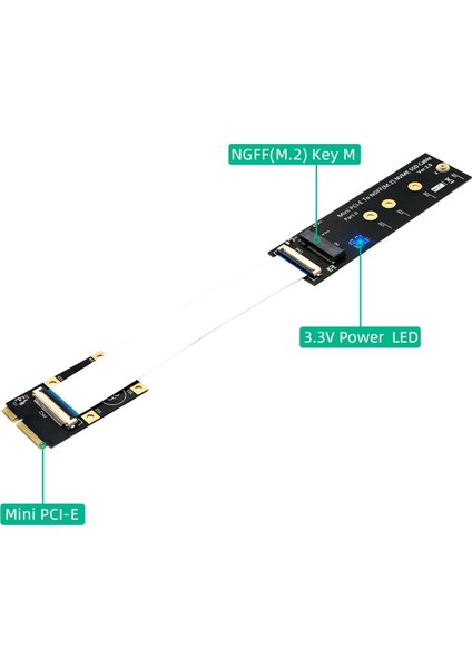 M.2 Nvme Ssd'den Mini Pcı-E Adaptörüne Ffc Kablosu (Yurt Dışından)
