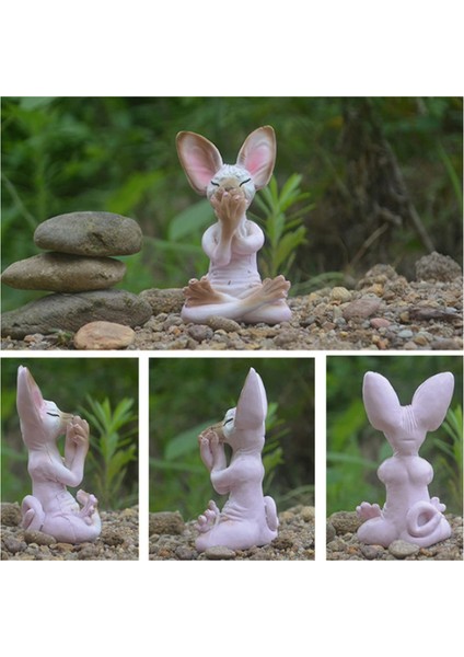 Meditasyon Kedi Heykeli Koleksiyonluk Figürler Minyatür Ev Dekoru (Yurt Dışından) modelleri