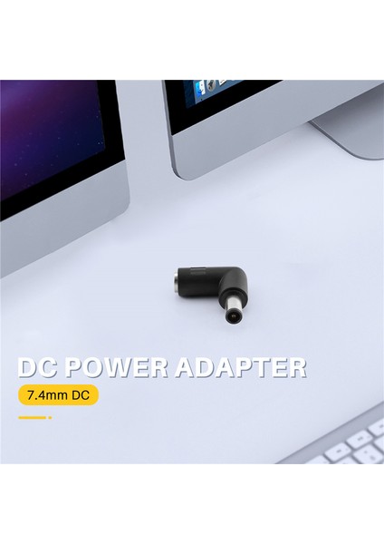 7.4x5.0 Düz Kafadan 7.4x5.0 Dirseğe Dc Güç Konnektörü Dell Hp Için (Yurt Dışından)