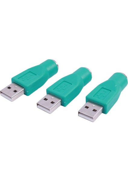 3 x Klavye Fare USB Erkek 2.0 - Ps/2 Dişi Mini Dın 6p Konnektörü (Yurt Dışından)