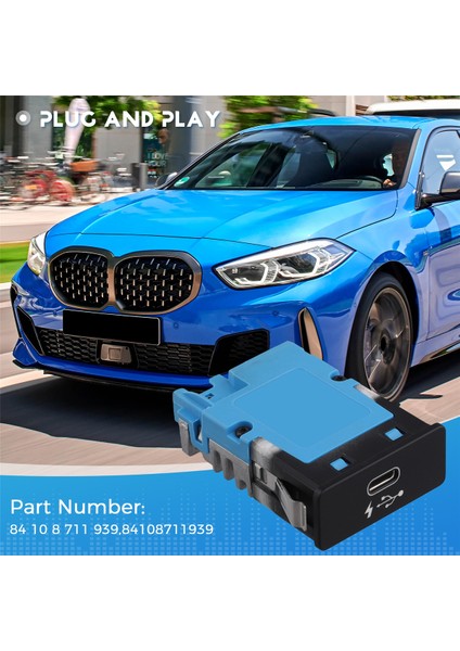 Araba Merkezi Konsol Type-C Soket USB Bağlantı Noktası Bmw 7 Serisi X3 X5 X7 (Yurt Dışından)