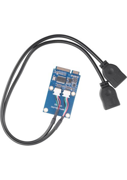 Mını Pcıe Arayüzlü Mini Pcı-E - Çift Portlu Usb2.0 Adaptör Kartı (Yurt Dışından)