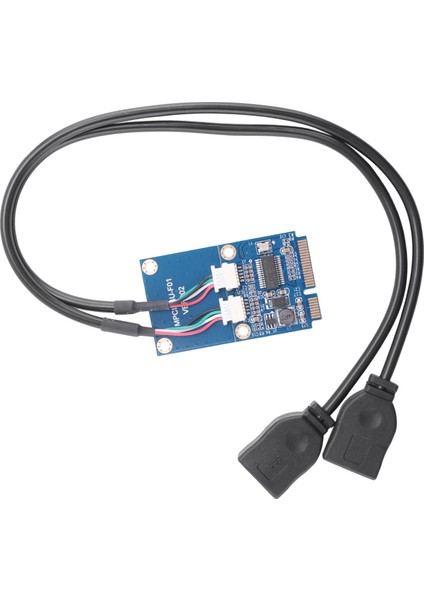 Mını Pcıe Arayüzlü Mini Pcı-E - Çift Portlu Usb2.0 Adaptör Kartı (Yurt Dışından)
