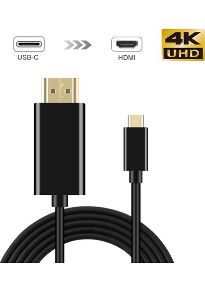 Type C Usb-C - HDMI Kablosu 6ft USB 3.1 (Thunderbolt 3 Uyumlu) (Yurt Dışından)