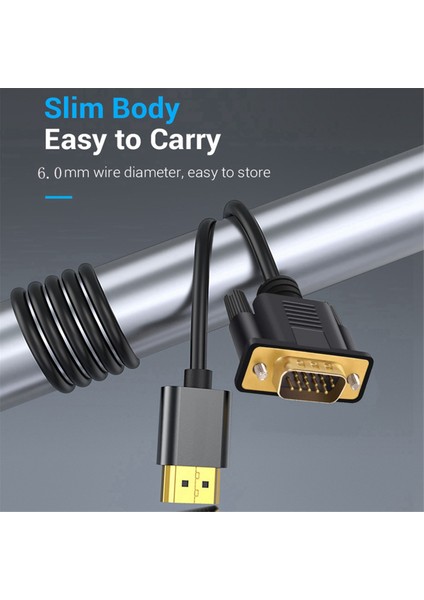 HDMI Uyumlu - VGA Dönüştürücü Kablo 1080P Altın Kaplama Pc Için (Yurt Dışından) fiyatları