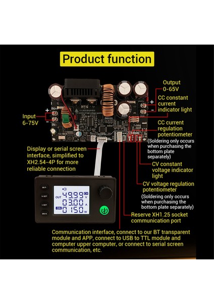 ZK-6522 Adım Aşağı Dc Güç Kaynağı Ayarlanabilir Sabit Akım Modülü (Yurt Dışından)