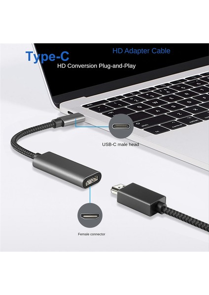 Type C - HDMI Uyumlu Kablo Ultra Hd 4K USB C Hdtv Kablo Adaptörü (Yurt Dışından) fiyatları