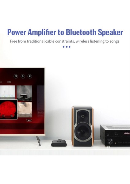 Bluetooth 5.2 Ses Alıcısı Rca 3.5mm Aux Jakı Stereo Müzik Adaptörü (Yurt Dışından)