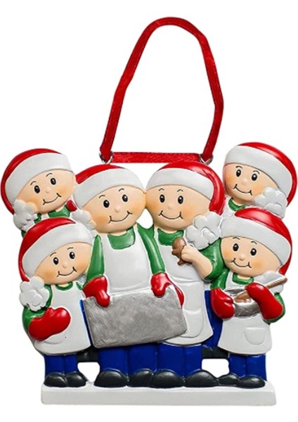 Yaratıcı Hediyeler Yemek Pişirme Aile 6 Kişilik Noel Ağacı Süslemesi (Yurt Dışından)
