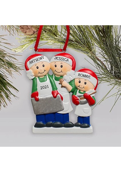 Yaratıcı Hediyeler Yemek Pişirme Aile 6 Kişilik Noel Ağacı Süslemesi (Yurt Dışından) indirimleri