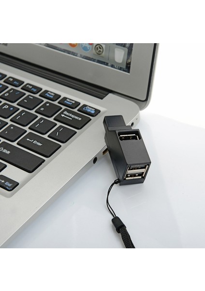 USB 3.0 Mini Ayırıcı, Pc Dizüstü Macbook U Disk Okuma, Siyah (Yurt Dışından)