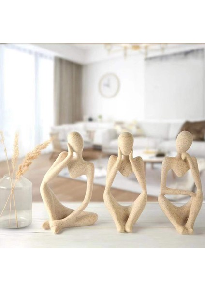 Parça Minimalist Dekor Soyut Düşünür Heykel Heykel Seti, L (Yurt Dışından)