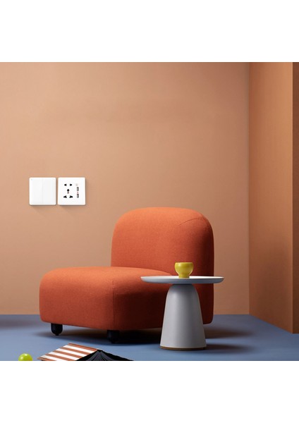 2.1A Çift USB Duvar Şarj Soketi Adaptörü Evrensel Beyaz Anahtar (Yurt Dışından)