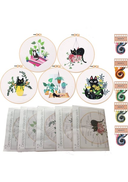 Yeni Başlayanlar Için El Nakışı Seti, 30 Paket Çarpı Dikiş Seti (Yurt Dışından)