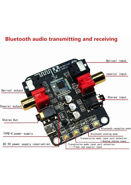 5V Bluetooth 5.0 Alıcı Verici Dönüştürücü Fiber Koaksiyel Stereo (Yurt Dışından) fırsatları