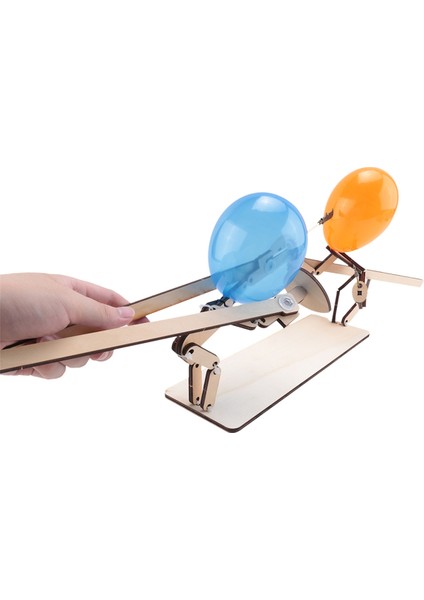 Balon Bambu Adam Savaşı - El Yapımı Ahşap Eskrim Kuklaları, B (Yurt Dışından)