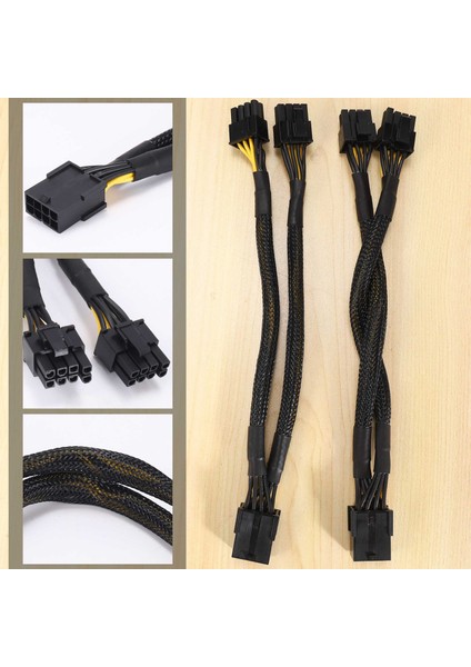 Paket Gpu VGA Pcı-E 8 Pin Dişi - Çift 8(6+2) Pin Erkek Kablo 8 Inç (Yurt Dışından) indirimleri