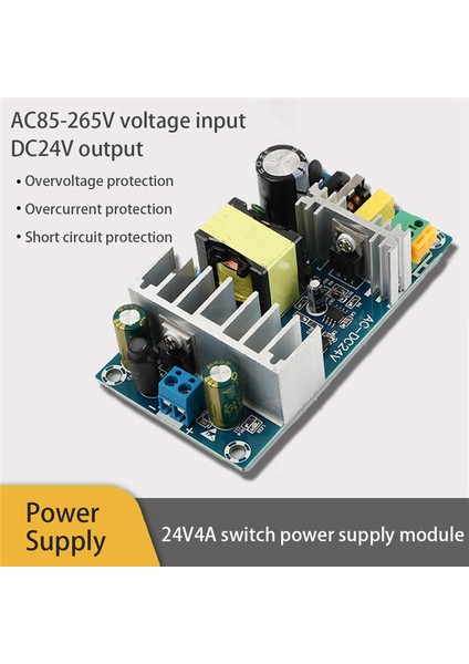 100W 24V 4A Yüksek Güçlü Anahtarlama Güç Kaynağı Kartı (Yurt Dışından)