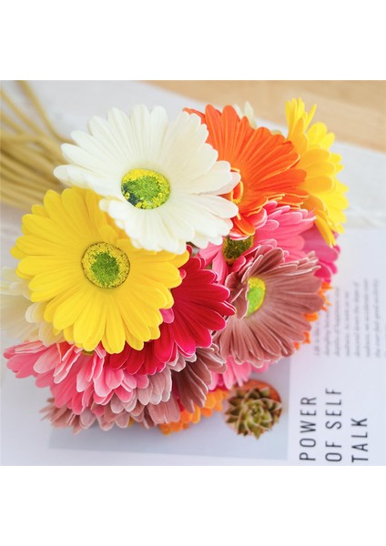 18 Adet Yapay Papatya Çiçekleri Gerbera Papatyaları Sahte Buket 15 Inç (Yurt Dışından)
