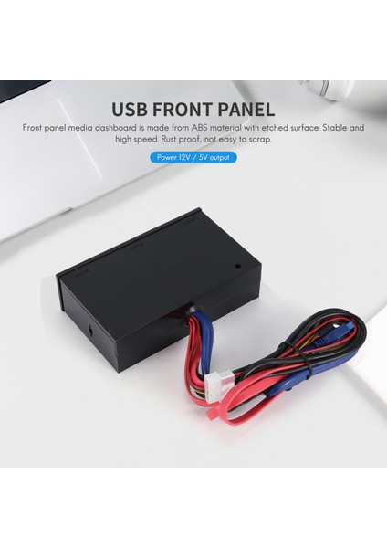 5.25" Medya Gösterge Paneli Kart Okuyucu USB 2.0 3.0 20 Pin E-Sata Ön (Yurt Dışından)