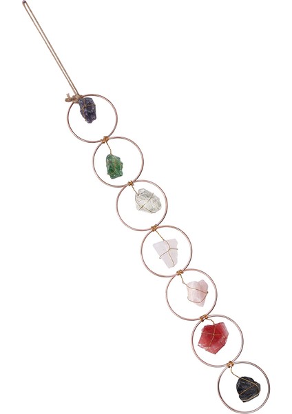 Raw Crystal 7 Kristal Taş Değerli Taş Duvar - Meditasyon Asılı Dekoratif (Yurt Dışından)