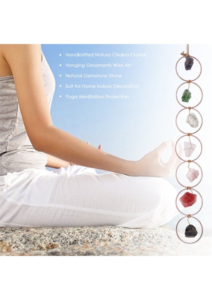 Raw Crystal 7 Kristal Taş Değerli Taş Duvar - Meditasyon Asılı Dekoratif (Yurt Dışından)