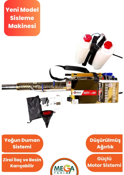 Yeni Model Sisleme Dumanlama Makinesi Tüm Zararlılara Karşı Mücadele Yoğun Sisleme Kapasitesi Tüm Alanlarda Kullanım