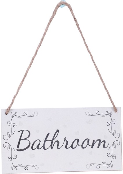 Banyo - Şık Eski Tarz Ahşap Ev Dekor Kapı Levhası / Plaket (Yurt Dışından)