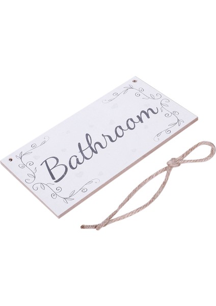 Banyo - Şık Eski Tarz Ahşap Ev Dekor Kapı Levhası / Plaket (Yurt Dışından)