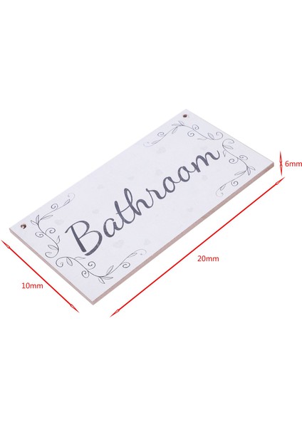 Banyo - Şık Eski Tarz Ahşap Ev Dekor Kapı Levhası / Plaket (Yurt Dışından)