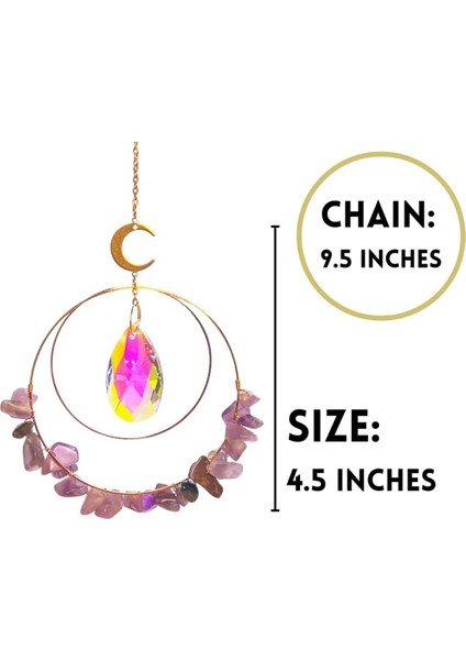 Kristallerle Suncatcher Altın, Ay Göksel Temalı, Işık Yansıması (Yurt Dışından) fiyatları