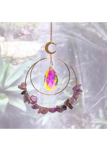 Kristallerle Suncatcher Altın, Ay Göksel Temalı, Işık Yansıması (Yurt Dışından) modelleri
