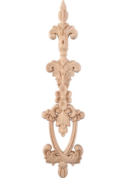 1x Ahşap Oyma Köşe Onlay Aplike Boyanmamış Çerçeve Çıkartması 25X6CM (Yurt Dışından)