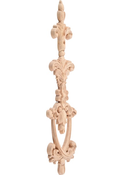 1x Ahşap Oyma Köşe Onlay Aplike Boyanmamış Çerçeve Çıkartması 25X6CM (Yurt Dışından)