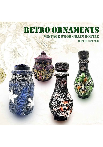 Retro Bronz Boş Şişe Antika Yeniden Doldurulabilir Koku Kapları- A (Yurt Dışından)